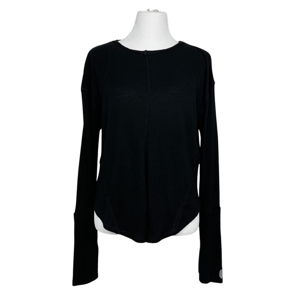 Free People Movement Lay Up Long Sleeve Black Tee Women’s Small - Picture 3 of 8